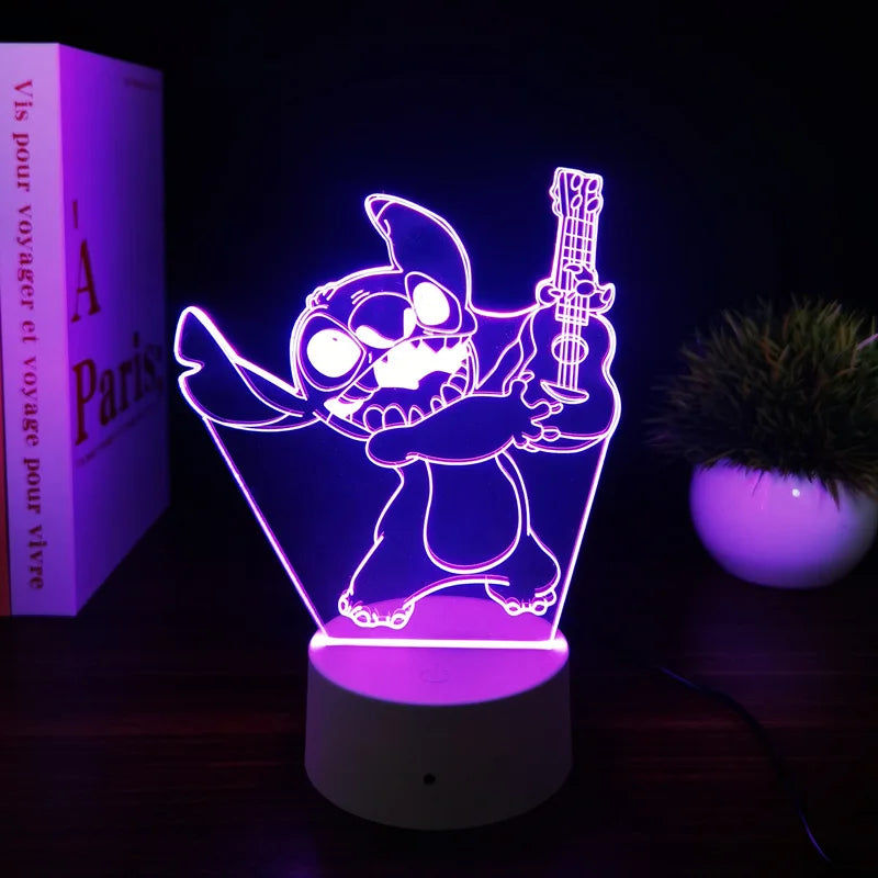 4 Color 3D Illusion Stitch LED Night Light – 7/16 Color Touch