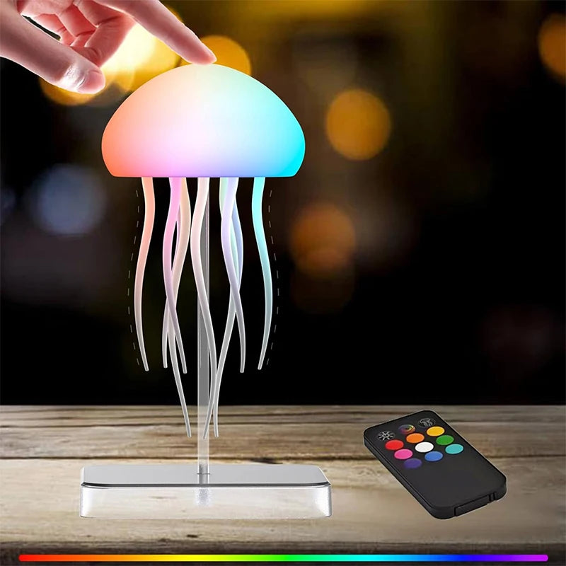LED Jellyfish Night Light – RGB Gradient With Remote