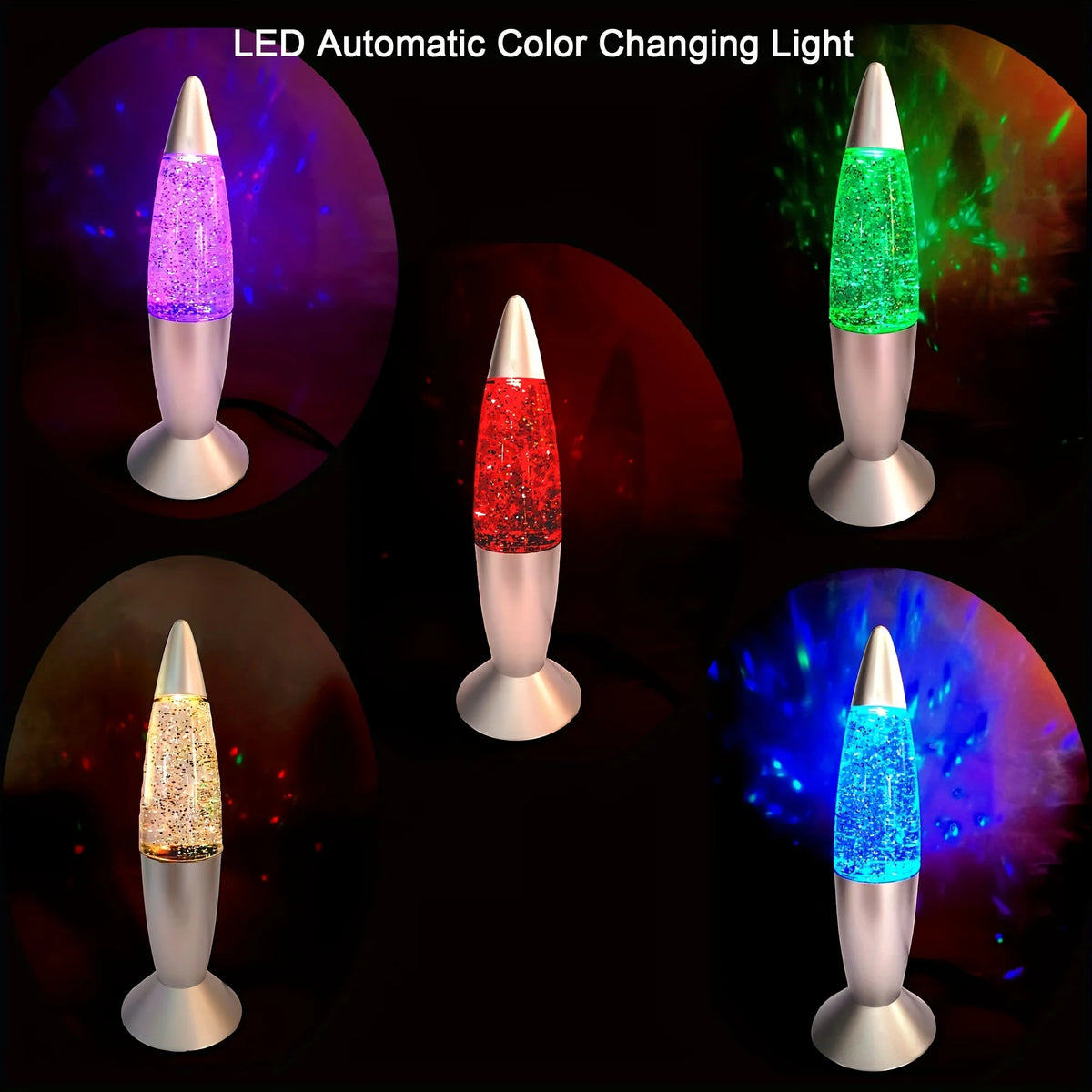 LED Rocket Night Lamp – USB RGB Color-Changing Decor
