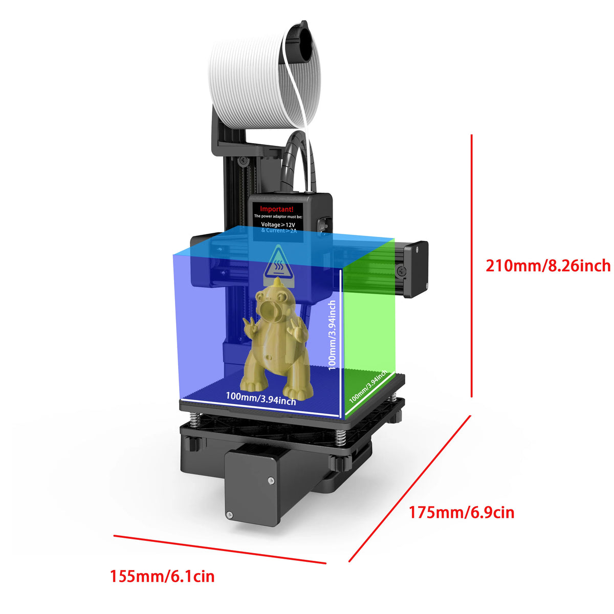 Compact Entry-Level 3D Printer – PLA/TPU FDM Desktop