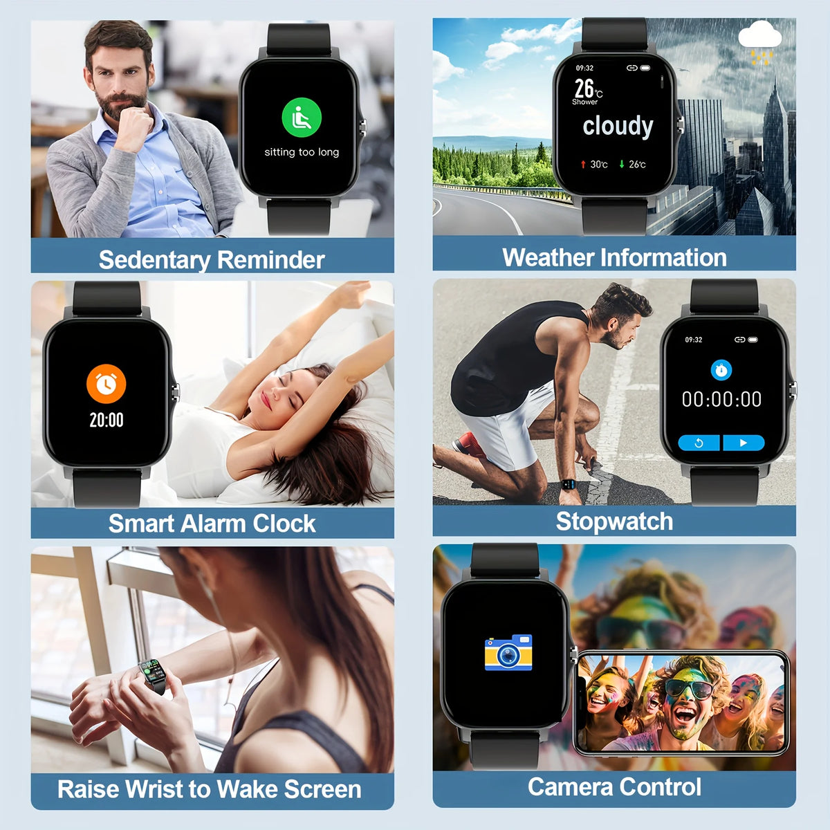 1.83" Full Touch Smartwatch With Call & Sleep Tracking