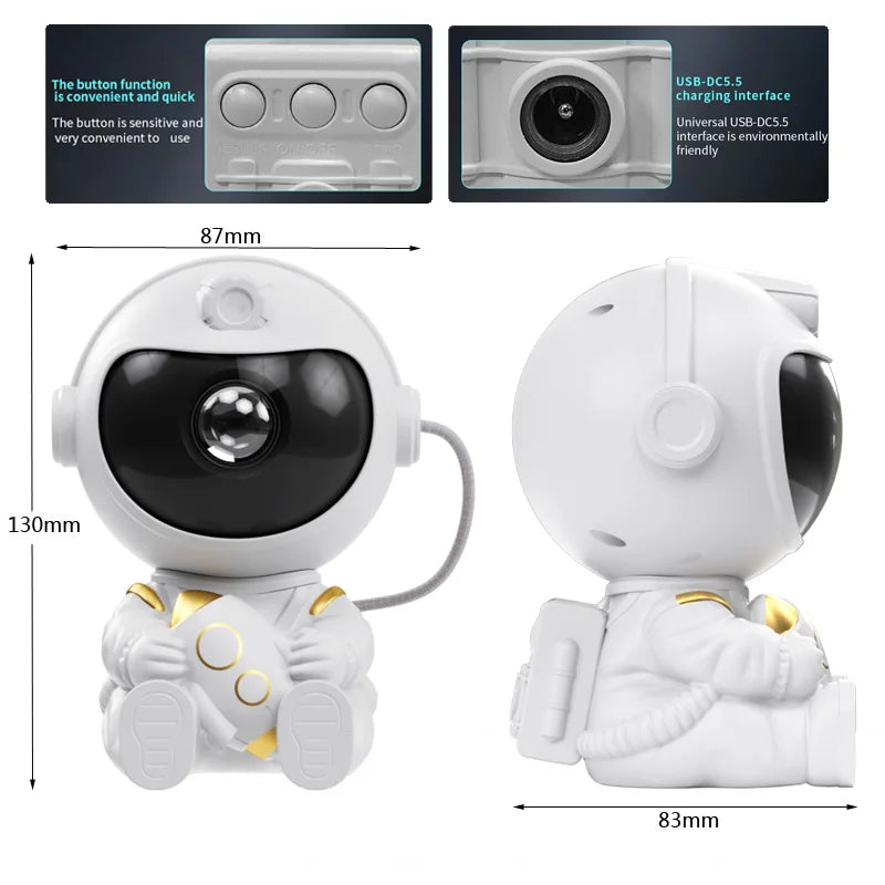 Astronaut Galaxy Projector Night Light For Kids Bedrooms