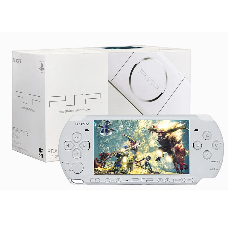 White Color PSP 3000 Handheld Game Console – Refurbished With 20 Games