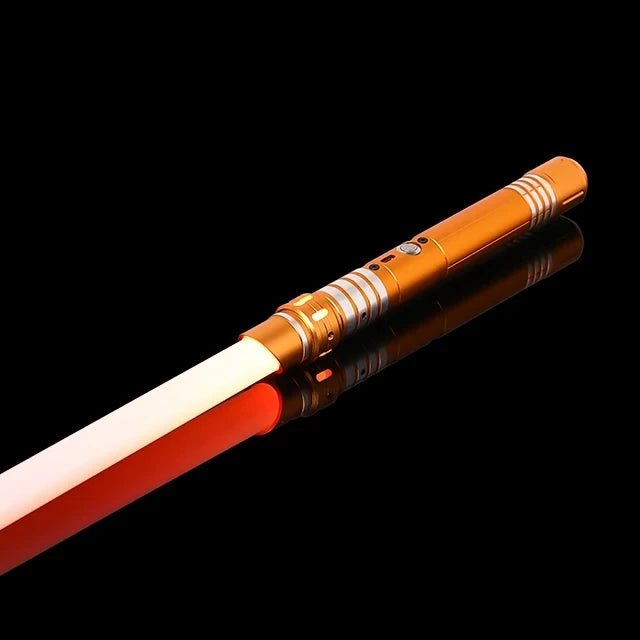 Type 7 Gold RGB Color Metal RGB Lightsaber Toy – 14-Color Sound FX Sword