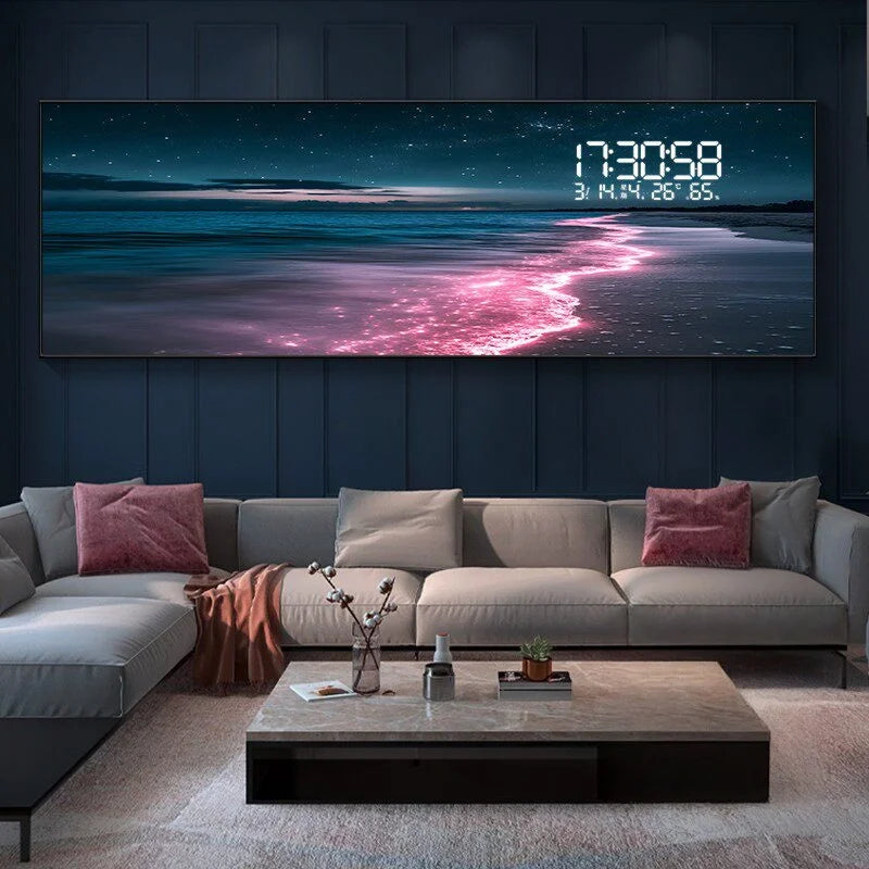 Modern Ocean Wave LED Wall Lamp With Crystal Accent