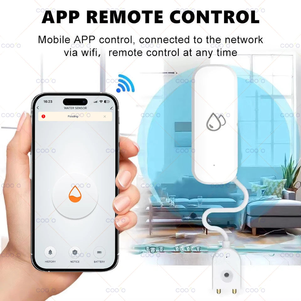 Zigbee Water Leak Alarm Sensor – Smart App Alerts