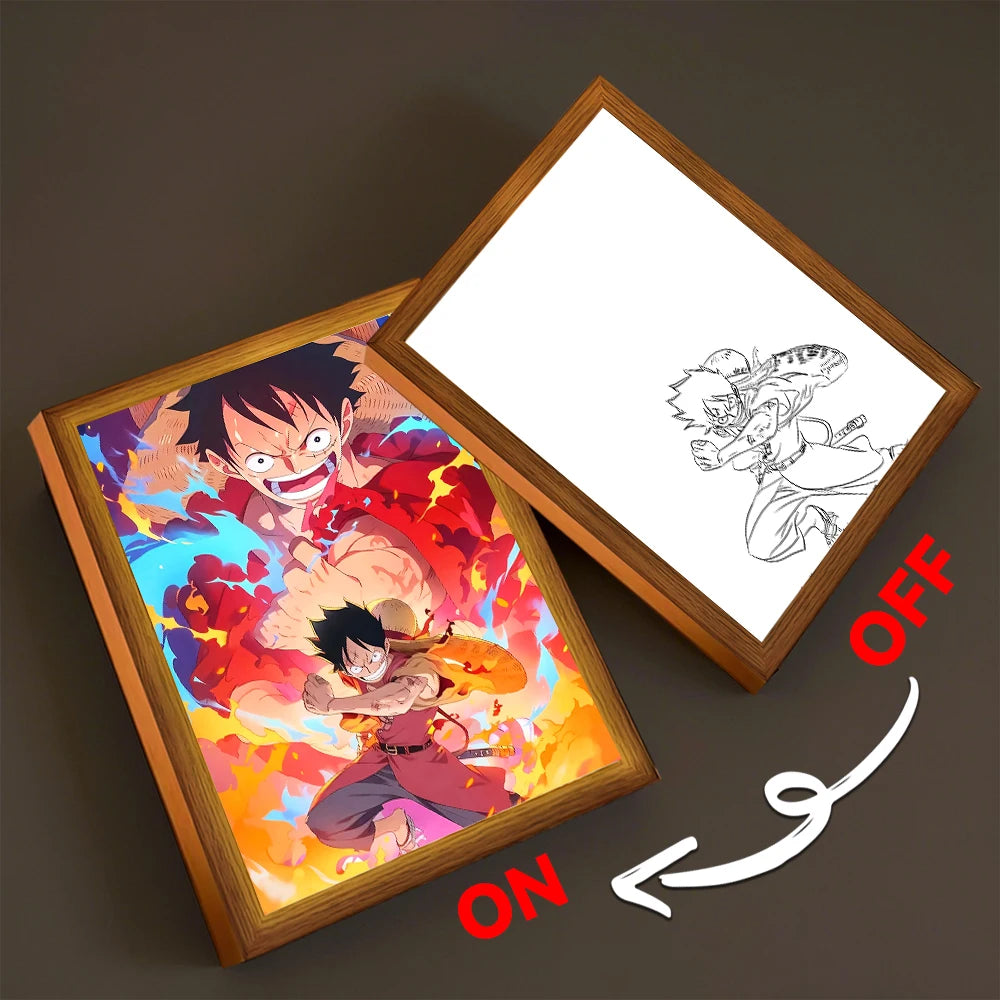 One 01 Emitting Color Anime LED Night Light Photo Frame – One Piece Design