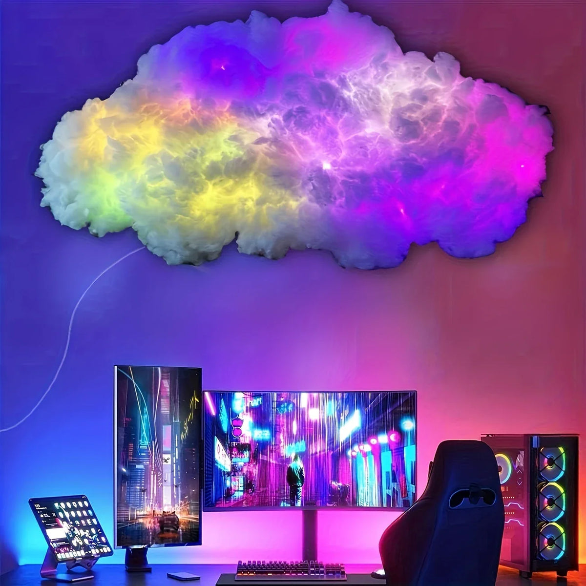Cloud LED Strip Night Light – DIY 3D Color Atmosphere