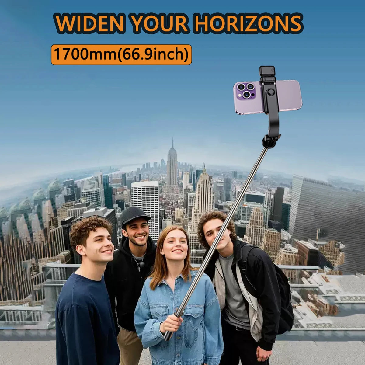 Bluetooth Telescopic Selfie Stick Tripod for Smartphones