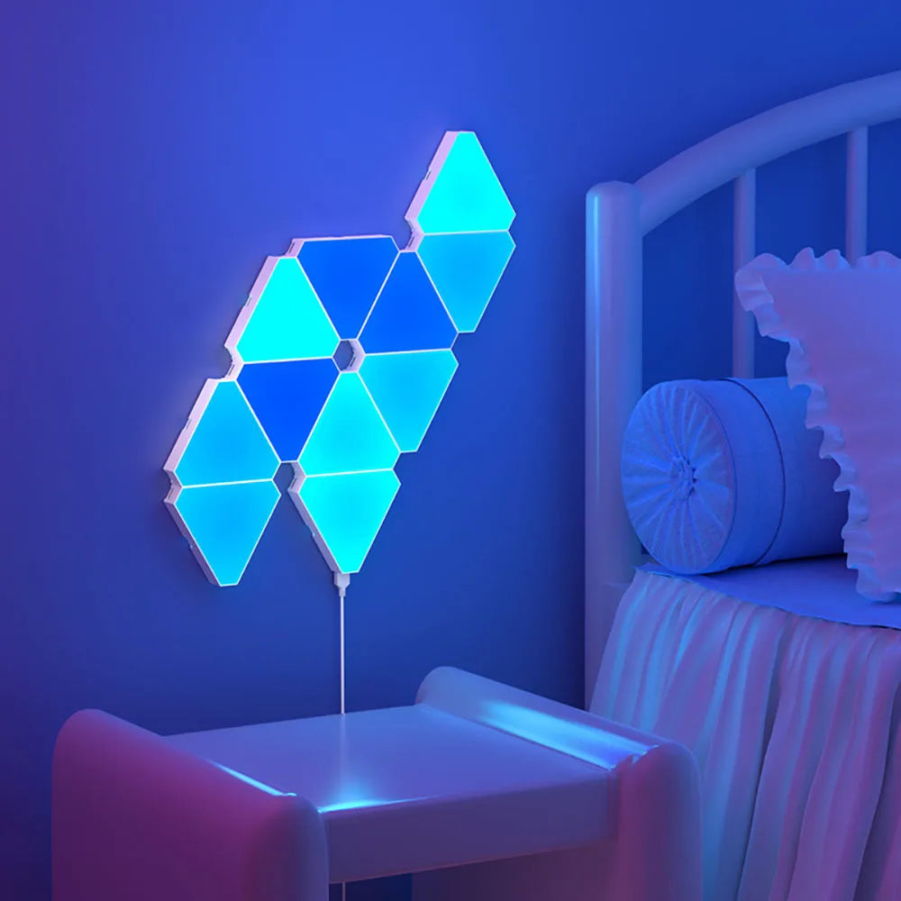 RGB Triangular Wall Lamp – Smart Rhythm LED Light