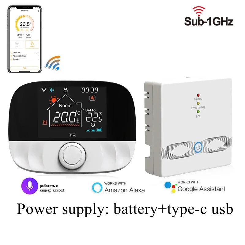 WiFi(White) Color WiFi RF Smart Thermostat For Boiler And Electric Heating