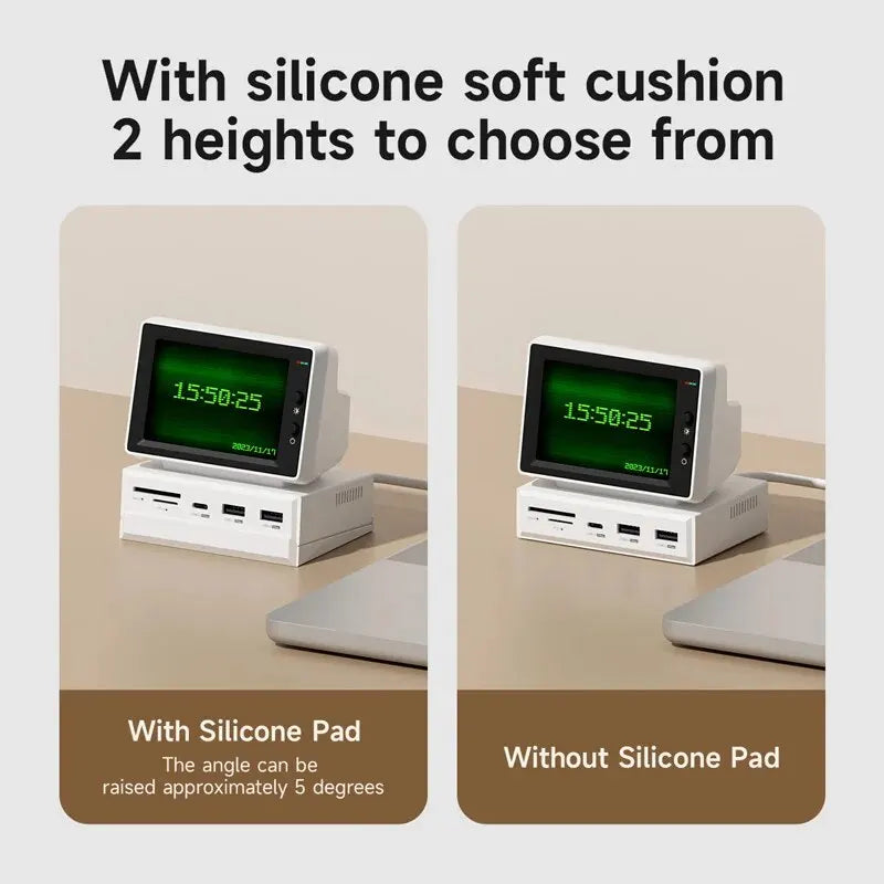 3.5 Inch IPS Mini PC Performance Monitor with USB-C Hub