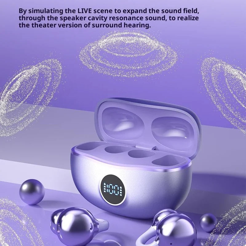 Ear Clip Wireless Bluetooth Headphones With Mic HIFI