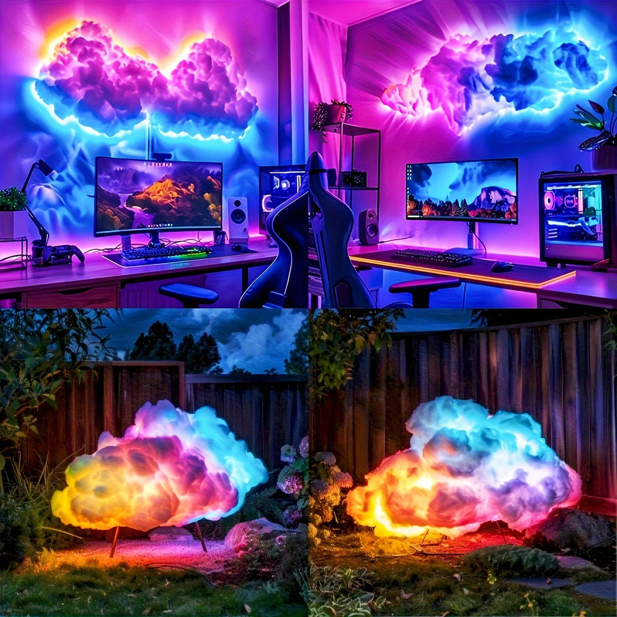 Cloud LED Strip Night Light – DIY 3D Color Atmosphere
