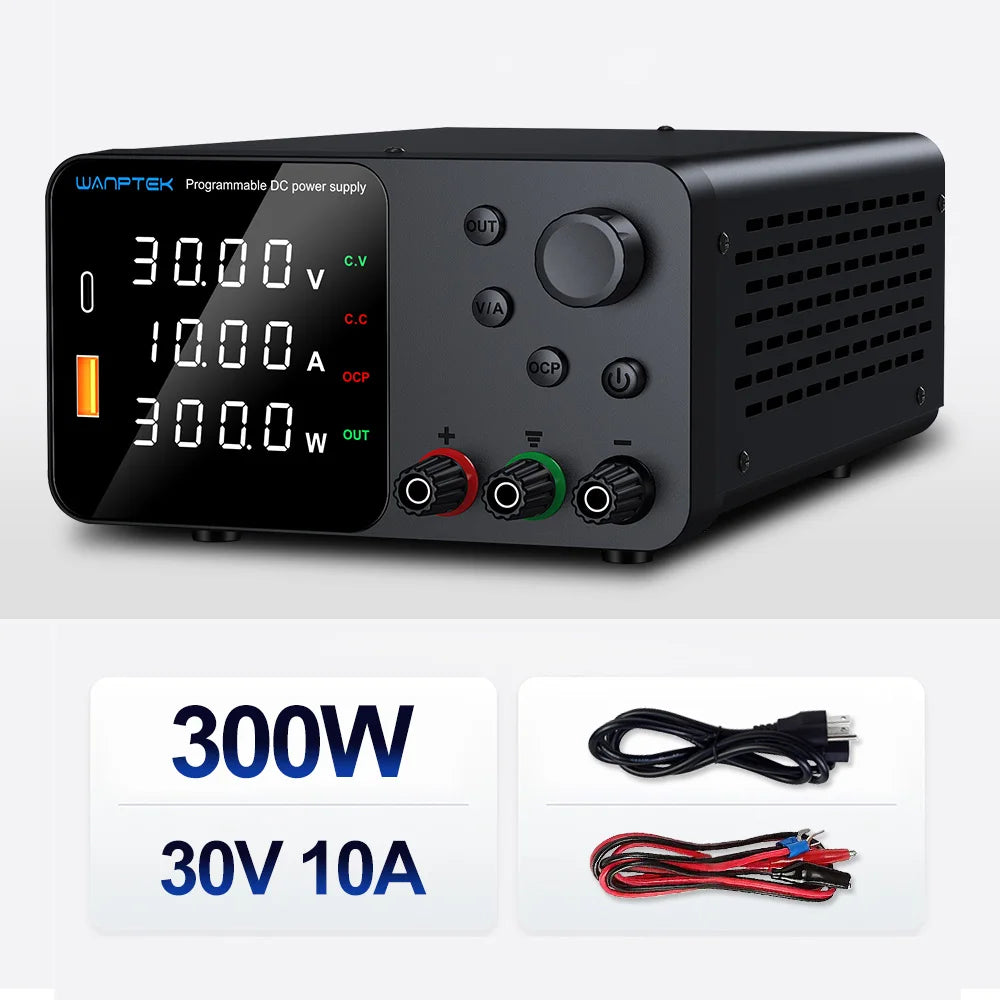TPS3010 30V 10A Color Adjustable DC Bench Power Supply 30V 10A – Digital Display