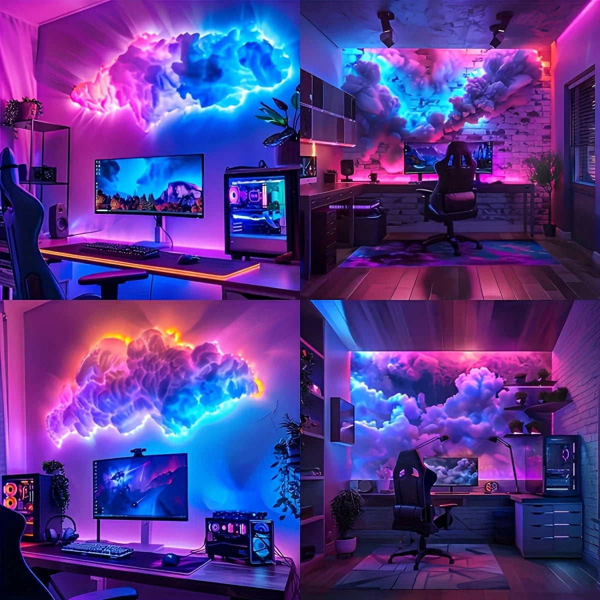 Cloud LED Strip Night Light – DIY 3D Color Atmosphere
