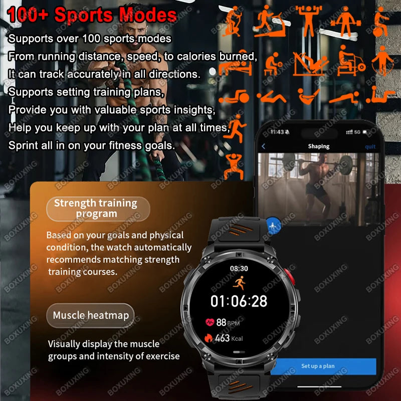 Outdoor Smart Watch with GPS – 21-Day Battery & Calls