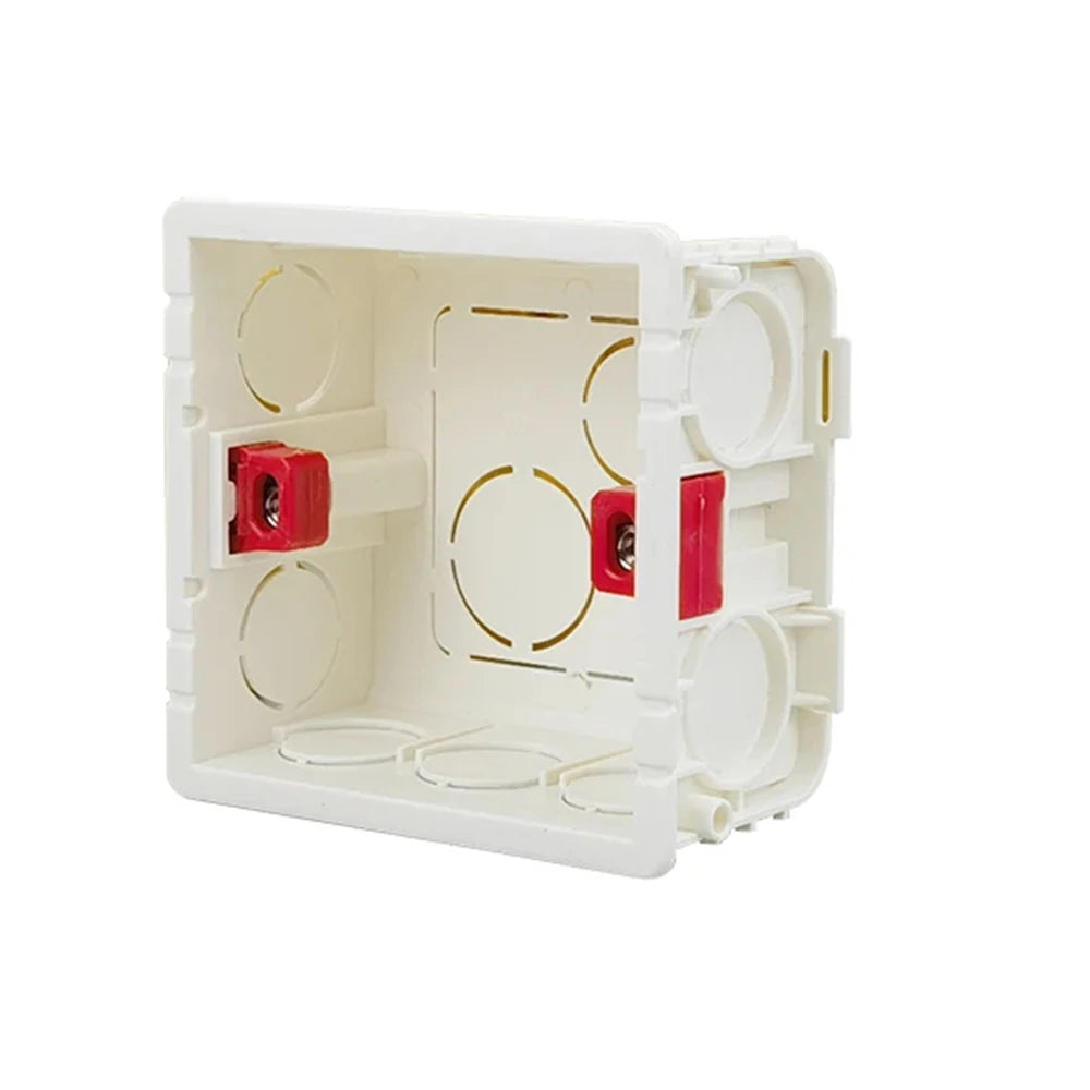 box Color Aluminum Wall Light Switch With Round LED Push Button