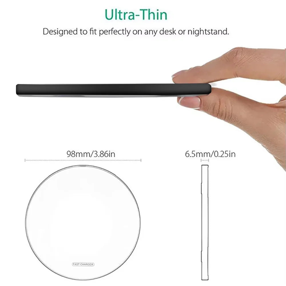 30W Wireless Charging Pad – Slim Fast Charge Dock