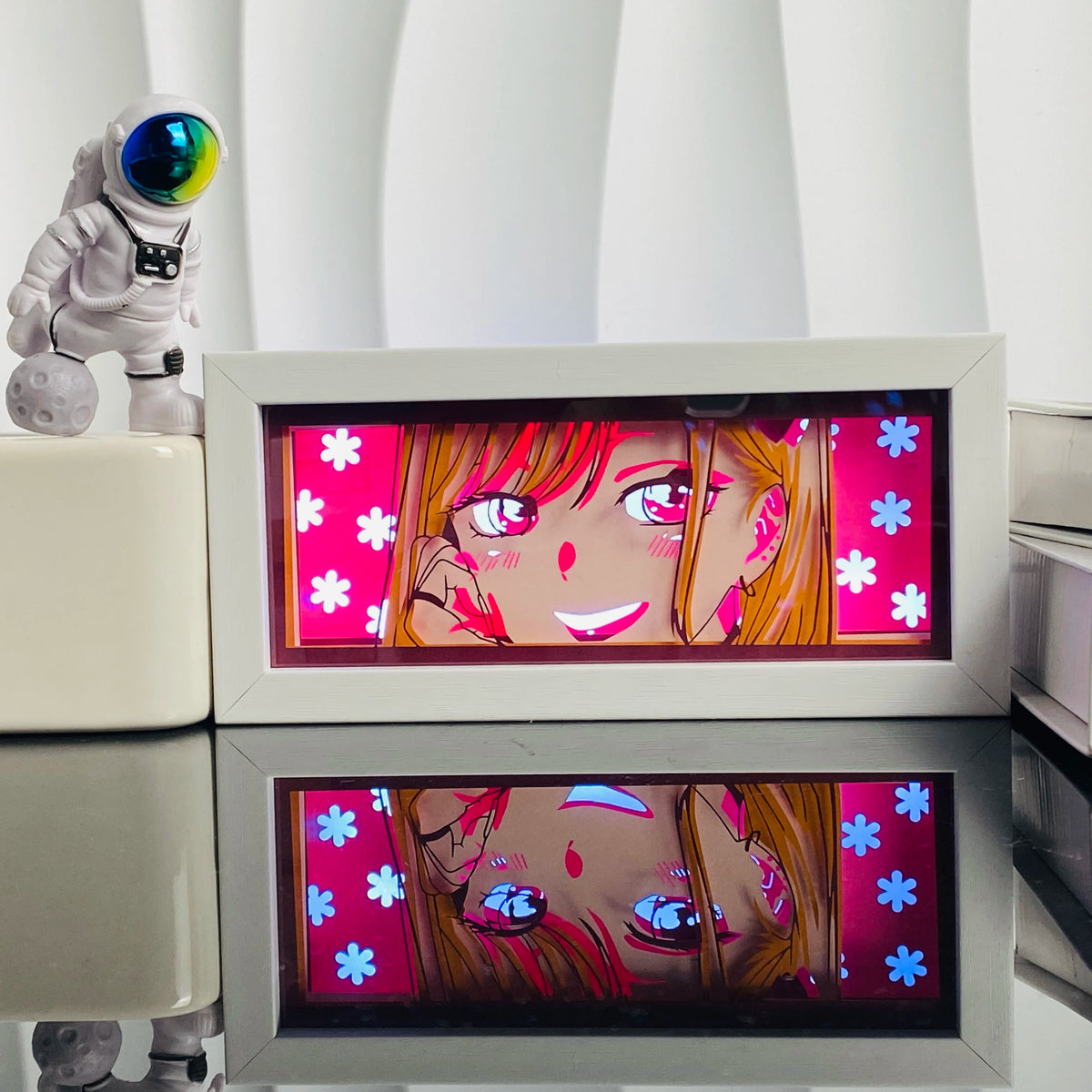 18-RGB Color Anime Paper Cut Shadow Light Box Night Light Decor