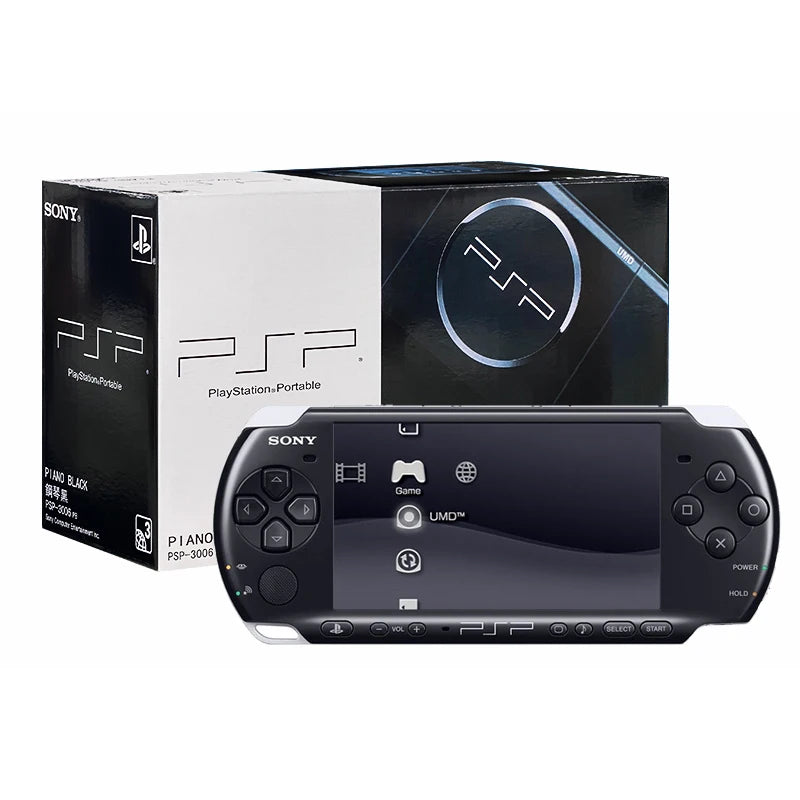 Black Color PSP 3000 Handheld Game Console – Refurbished With 20 Games