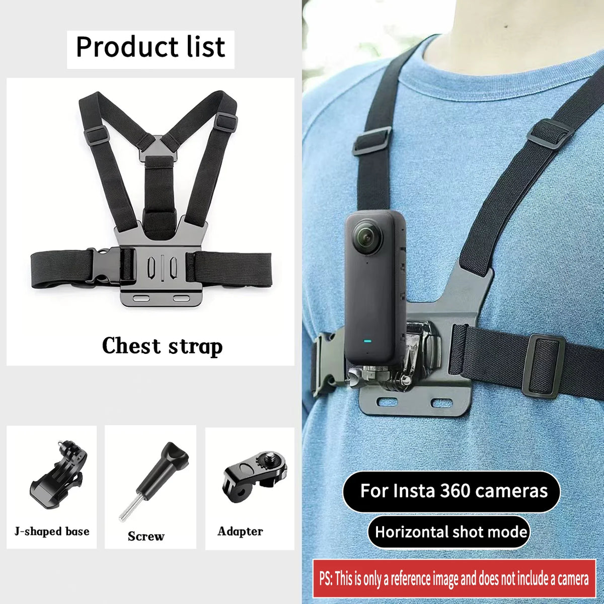 Chest strap 4in1 Color Adjustable Chest Mount Harness For Action Cameras & Phones