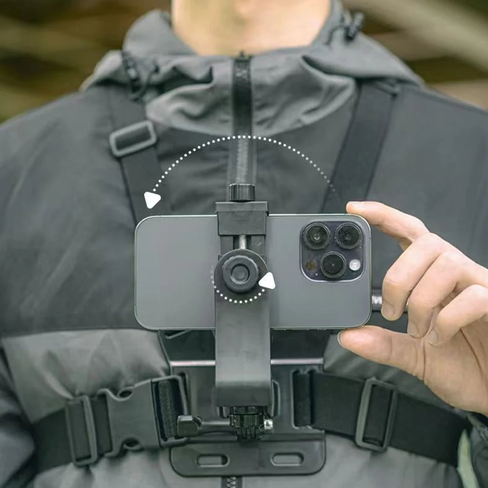 Adjustable Chest Mount Harness For Action Cameras & Phones