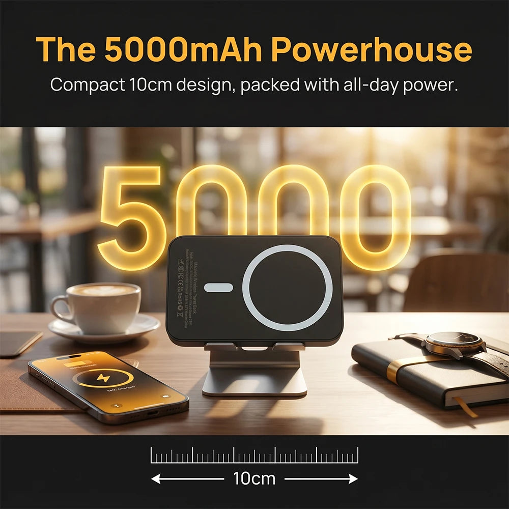 5000mAh Magnetic Power Bank For iPhone – Pocket Size
