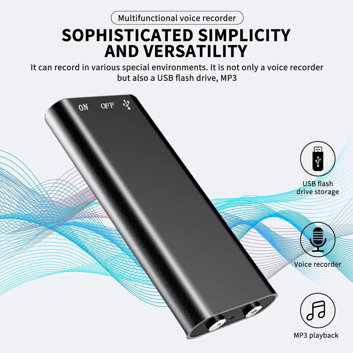 Mini Digital Voice Recorder MP3 Player With USB Storage
