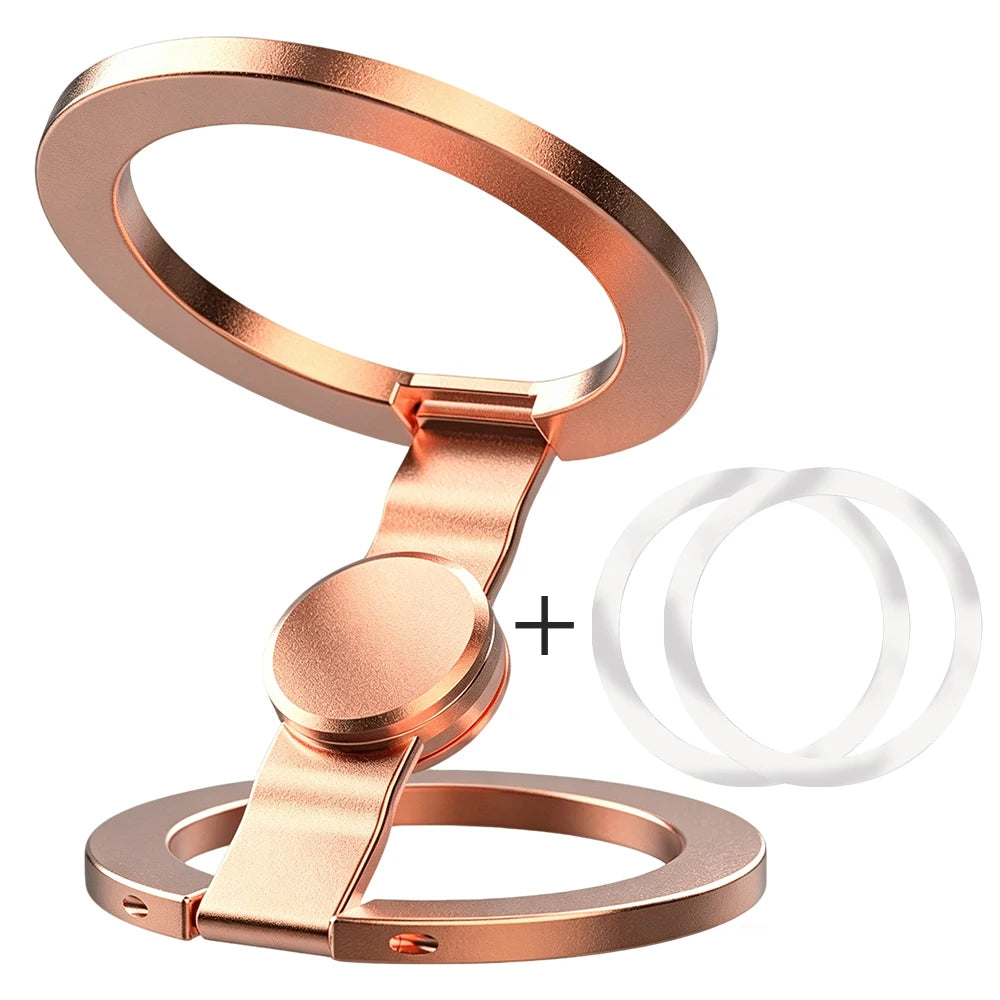 Rose Color Magnetic Ring Phone Holder – 360° Rotating Ultra-Thin Stand