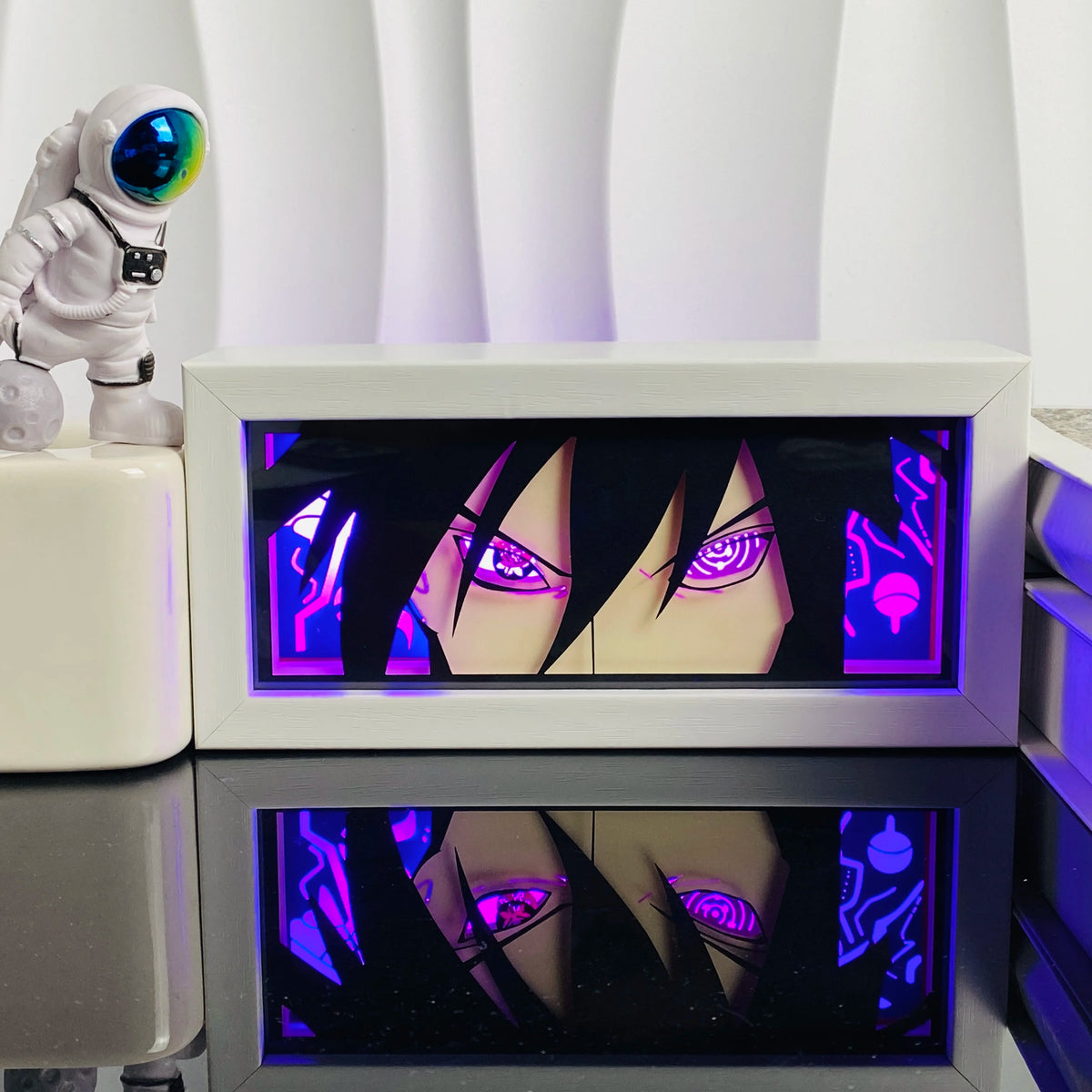 04-RGB Color Anime Paper Cut Shadow Light Box Night Light Decor