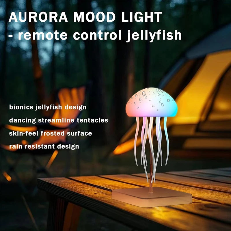 LED Jellyfish Night Light – RGB Gradient With Remote