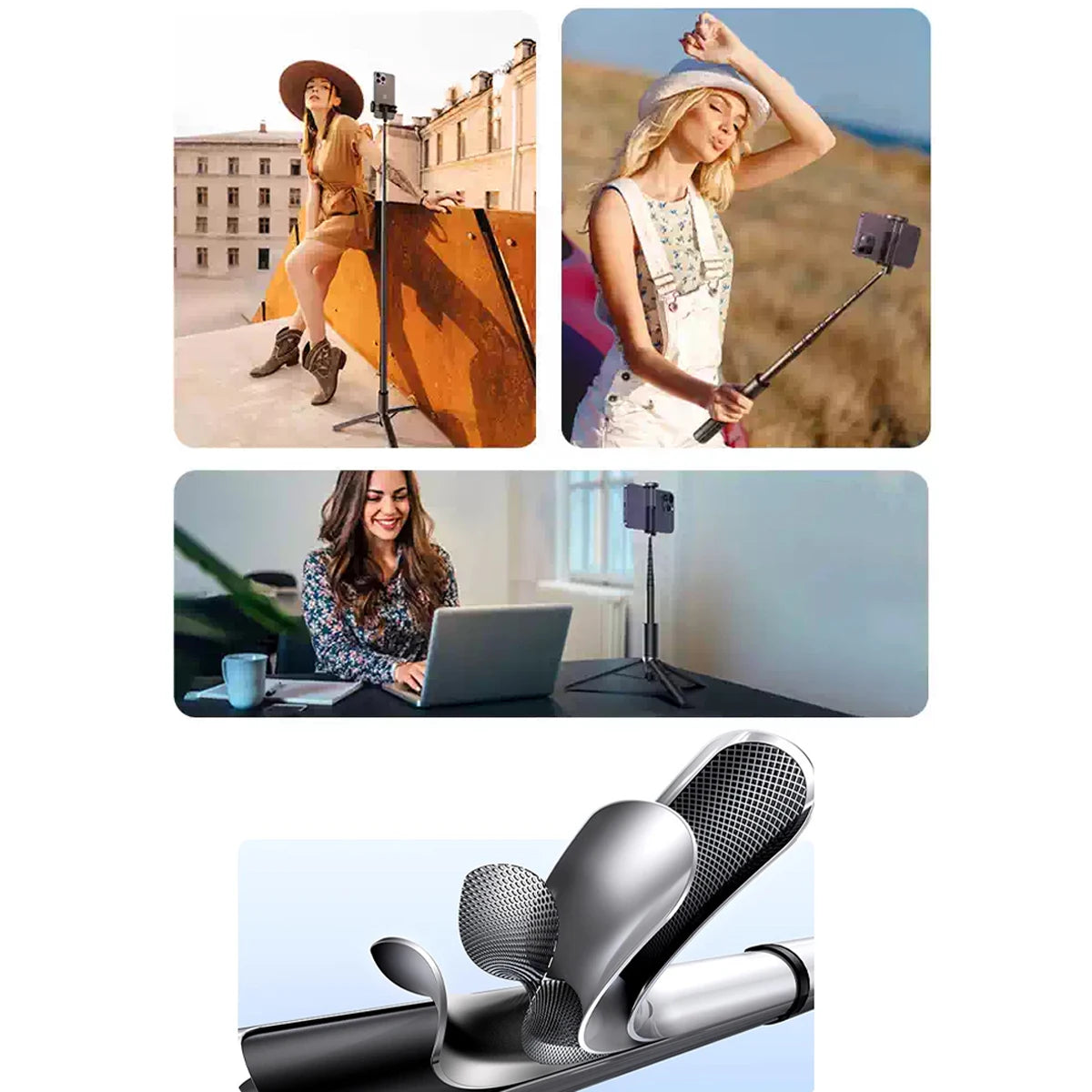 Bluetooth Telescopic Selfie Stick Tripod for Smartphones