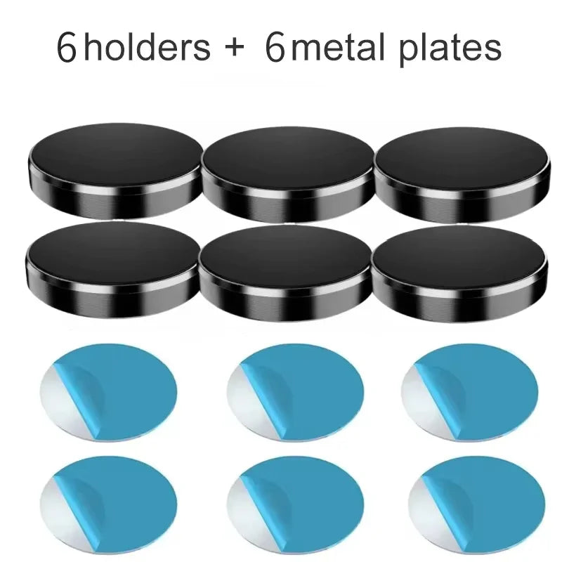 6pcs Black-Fixed Color Magnetic Car Phone Holder Stand – Strong Universal Mount