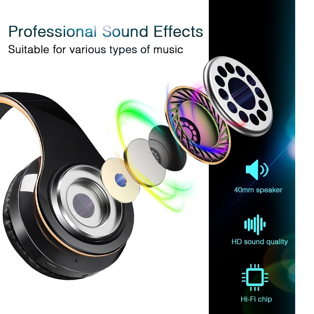 Bluetooth Over-Ear Headphones With Mic, FM And TF Card