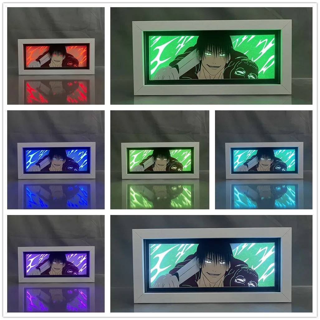 Multi With Remote Emitting Color Anime Wood Light Box Lamp – 3D LED Paper Cut Night Light