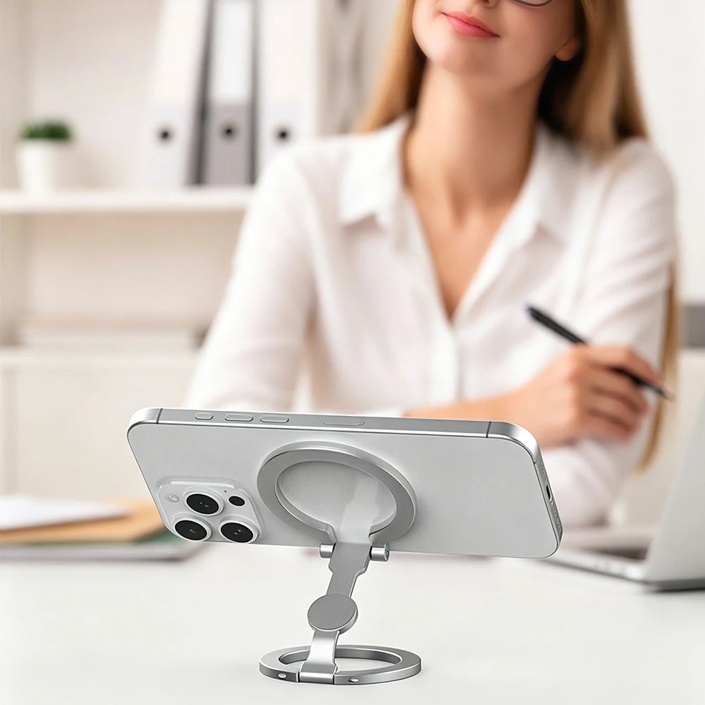 Magnetic Ring Phone Holder – 360° Rotating Ultra-Thin Stand