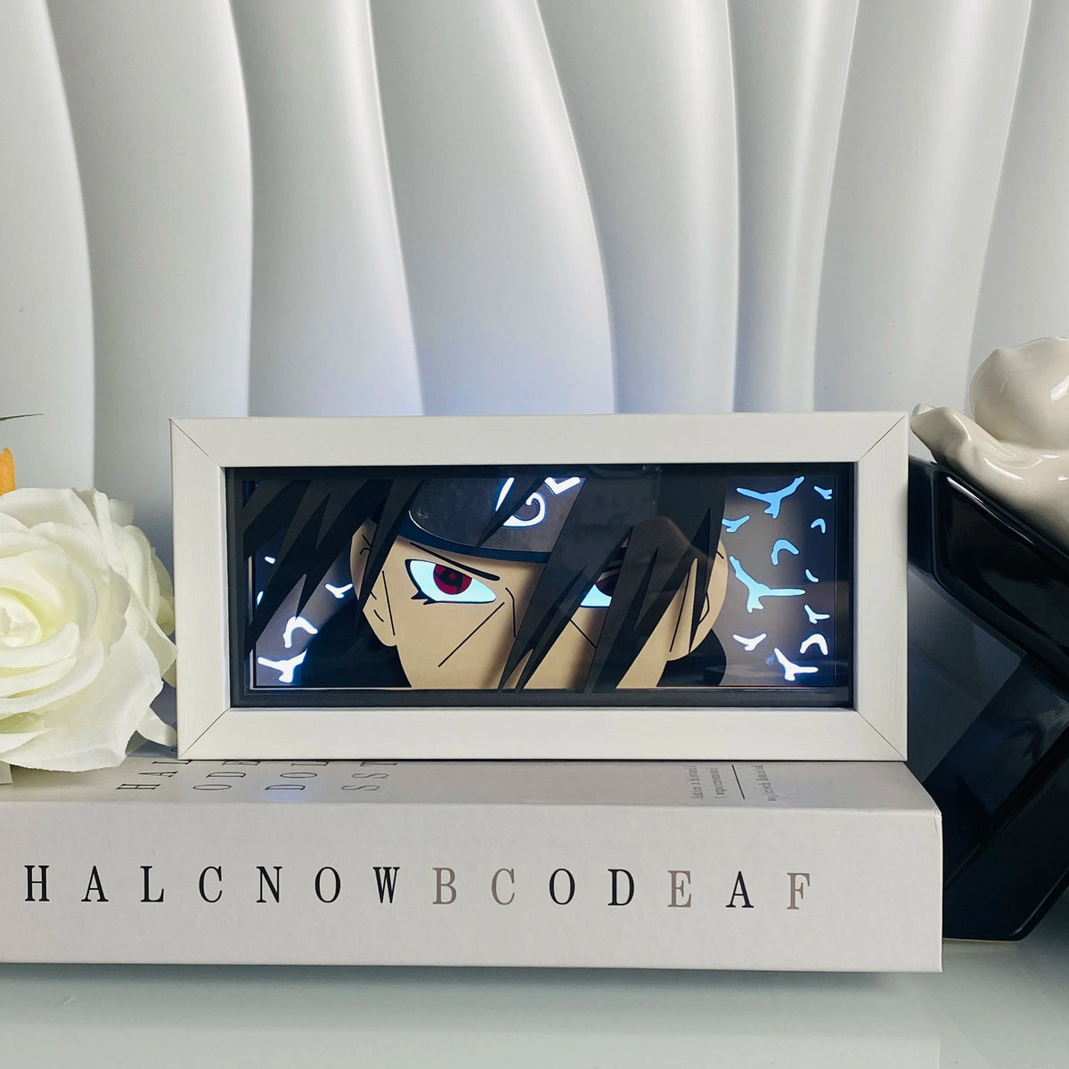 87-RGB Color Anime Paper Cut Shadow Light Box Night Light Decor