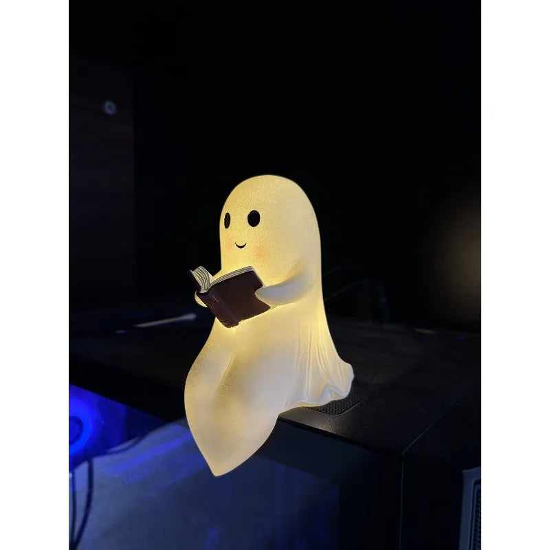 Ghost Reading LED Night Light Halloween Desk Decor