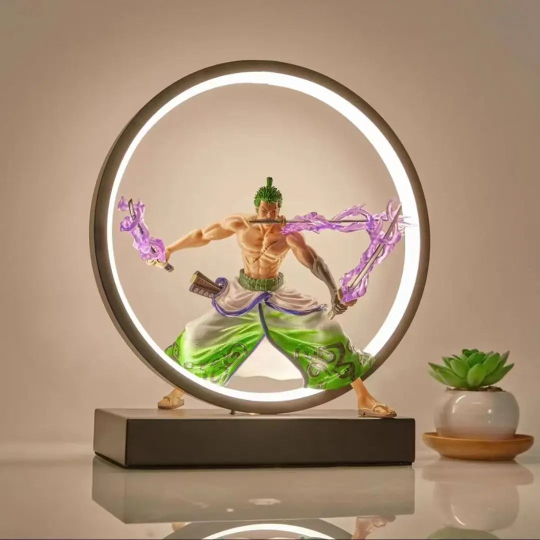 a Color One Piece Zoro Anime Figure USB Rechargeable Night Lamp