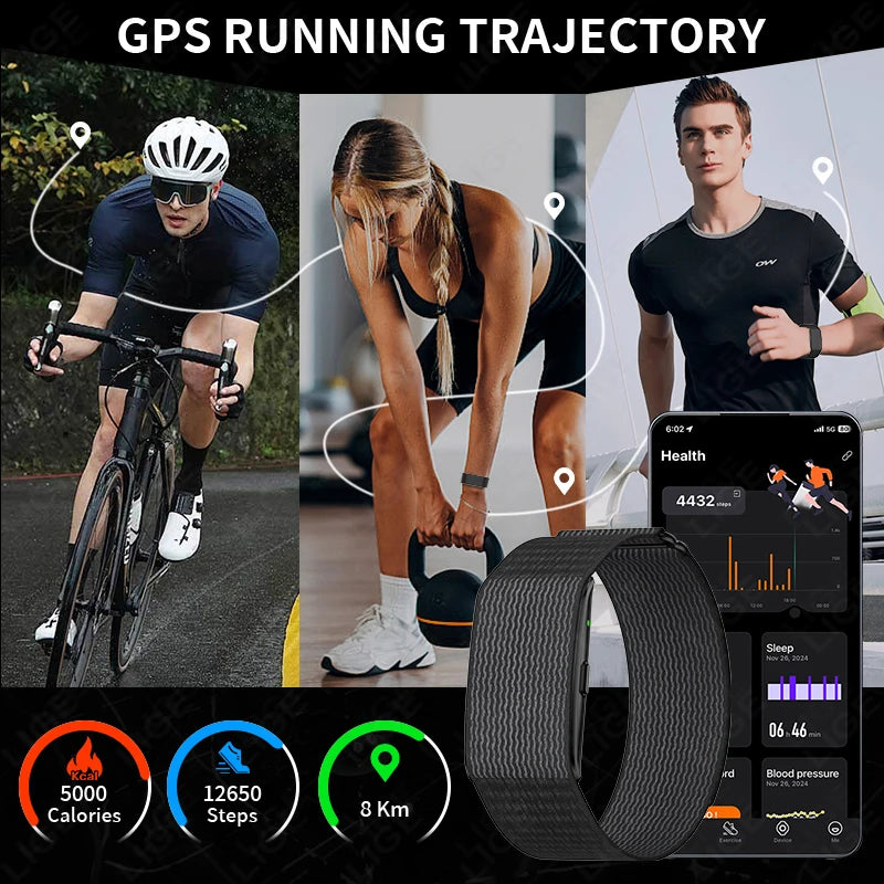Screenless Smart Fitness Wristband With AI Health Report