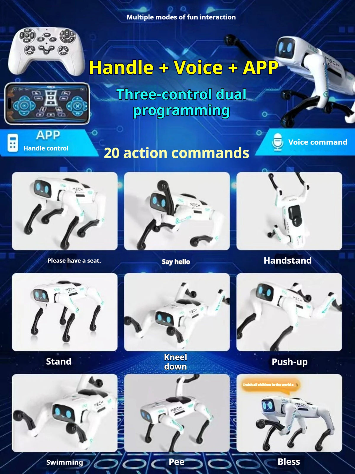 Interactive Smart Robot Dog Toy With Remote Control