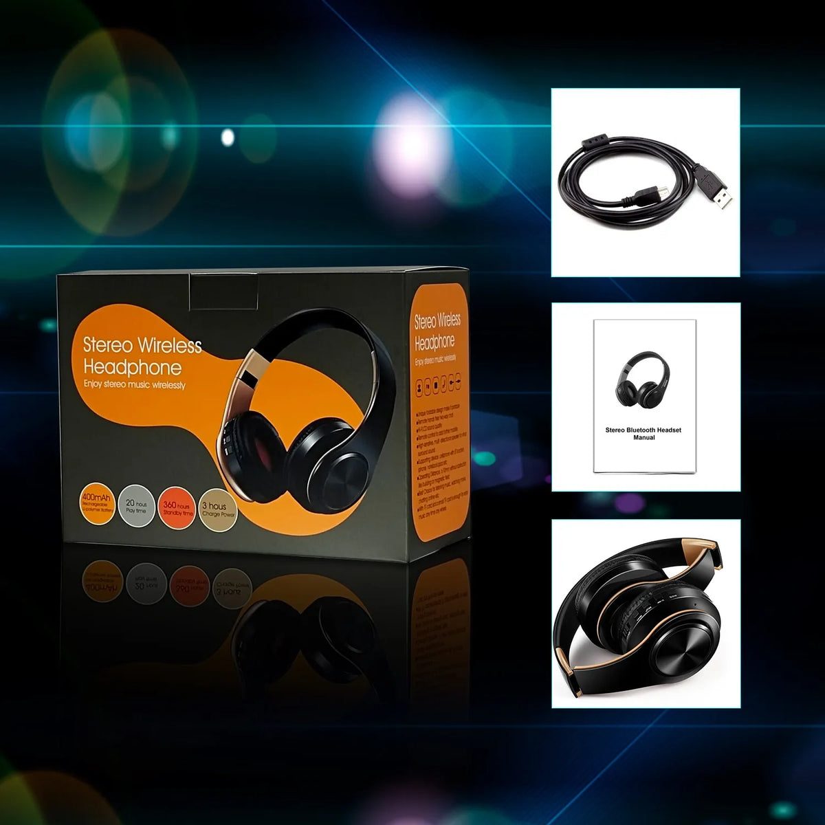 Bluetooth Over-Ear Headphones With Mic, FM And TF Card