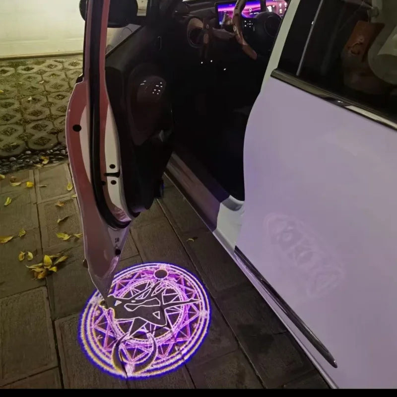 Anime Car Door Projector Light – Cute Welcome Lamp