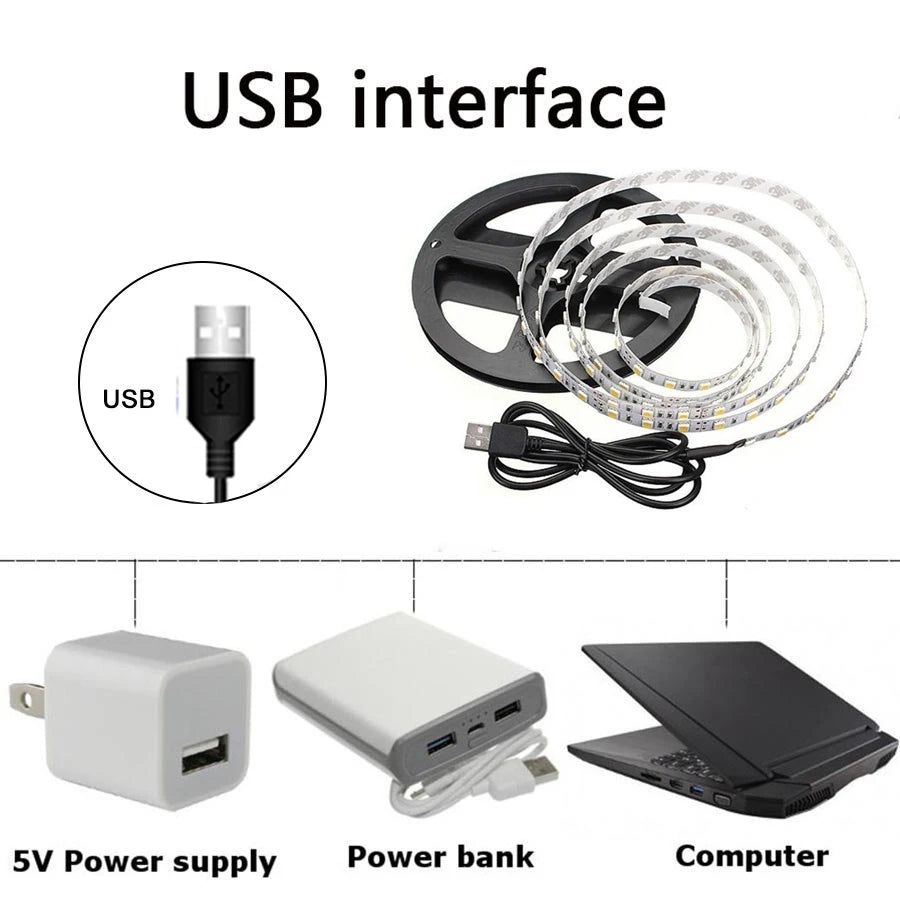 USB LED Strip Light 5V 2835 For TV And Home Decor