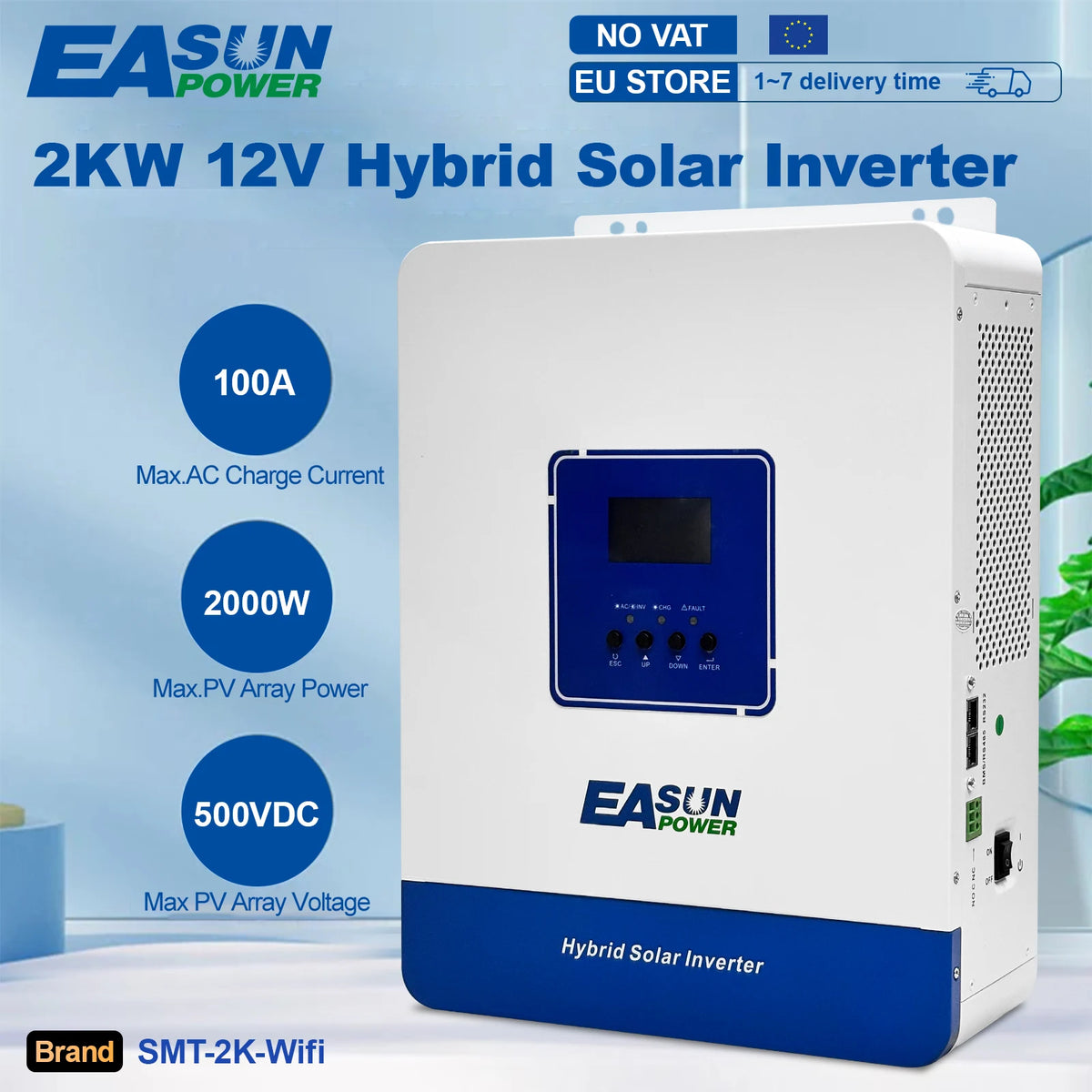 Hybrid MPPT Solar Inverter Charger 3.6KW Pure Sine Wave