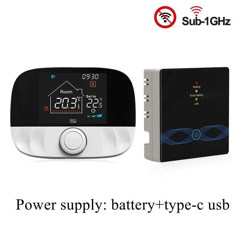 No WiFi(Black) Color WiFi RF Smart Thermostat For Boiler And Electric Heating