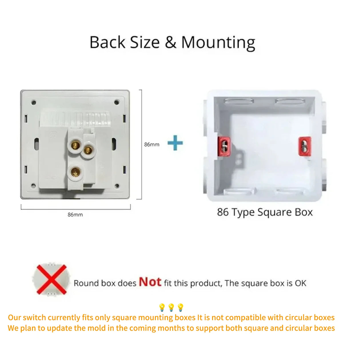 Retro Glass Panel Toggle Light Switch with LED Indicator