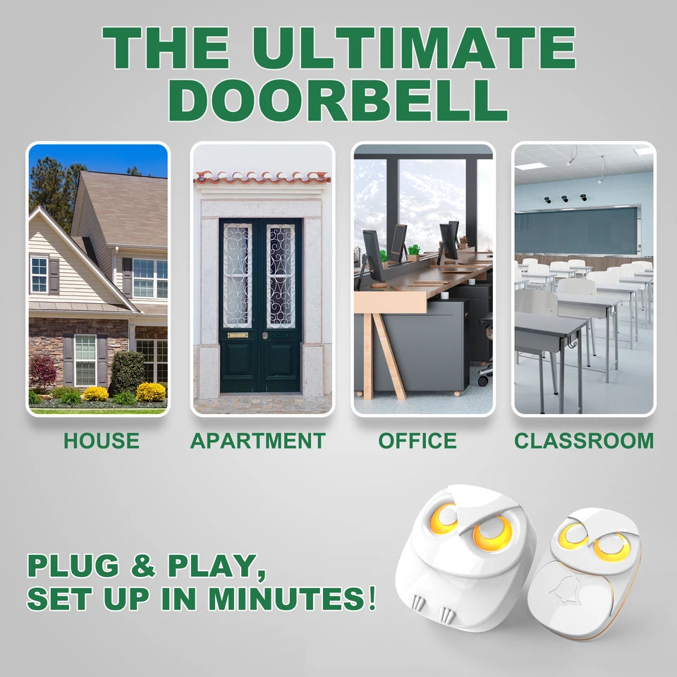 Wireless Doorbell Chime Kit – Long Range & Waterproof