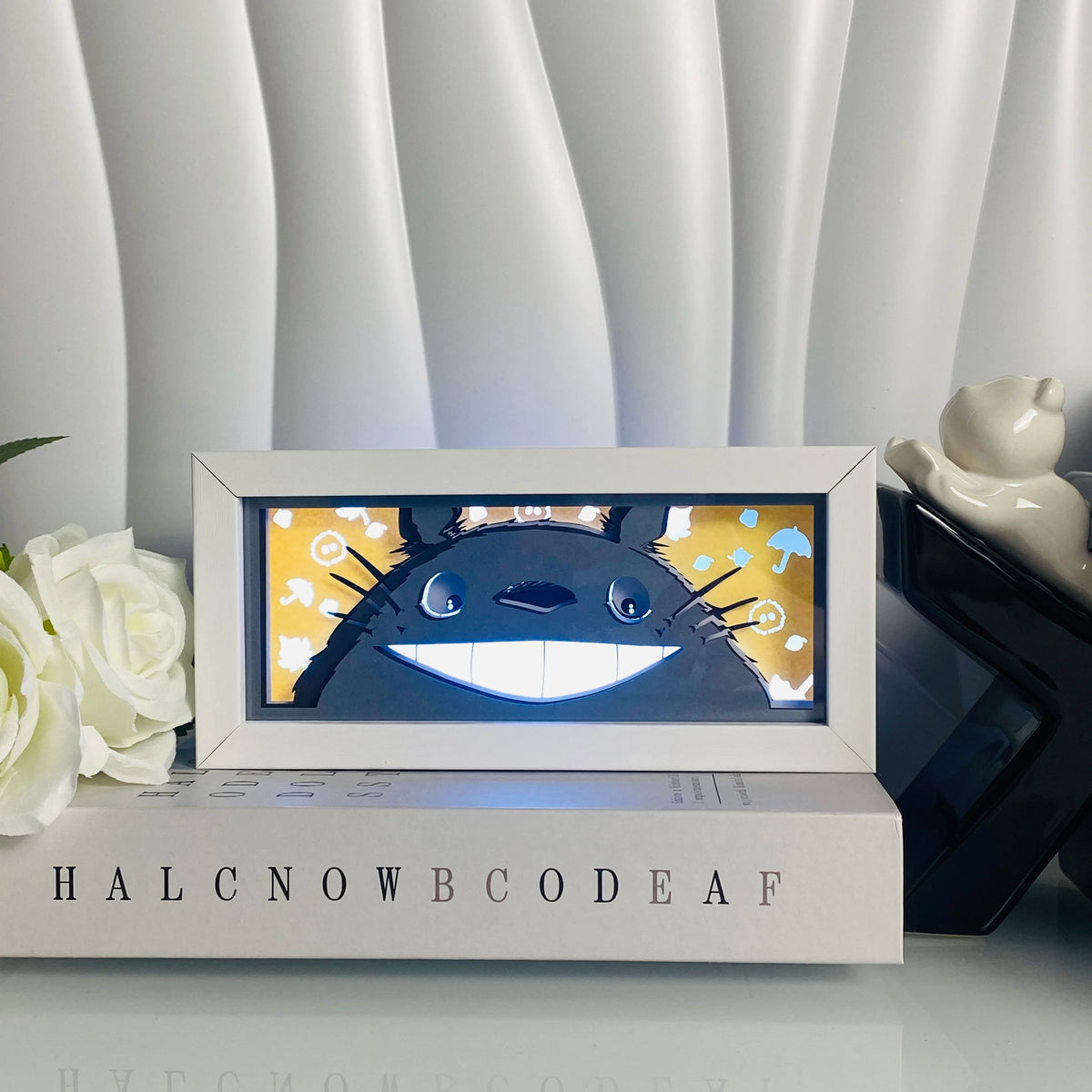 83-RGB Color Anime Paper Cut Shadow Light Box Night Light Decor